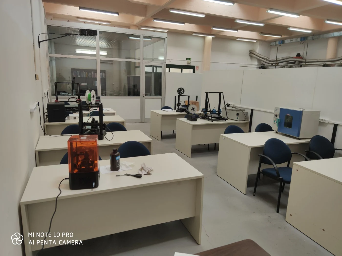 Teaching and project workspace shown in the laboratory presentation